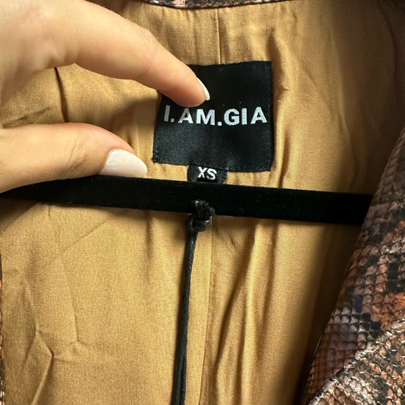 I.AM.GIA brown snakeskin jacket and pants set - Picture 2 of 5